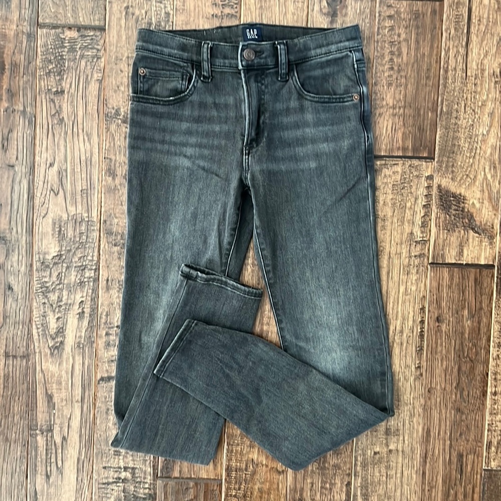 Stretch Skinny Gap jeans in dark gray size 14